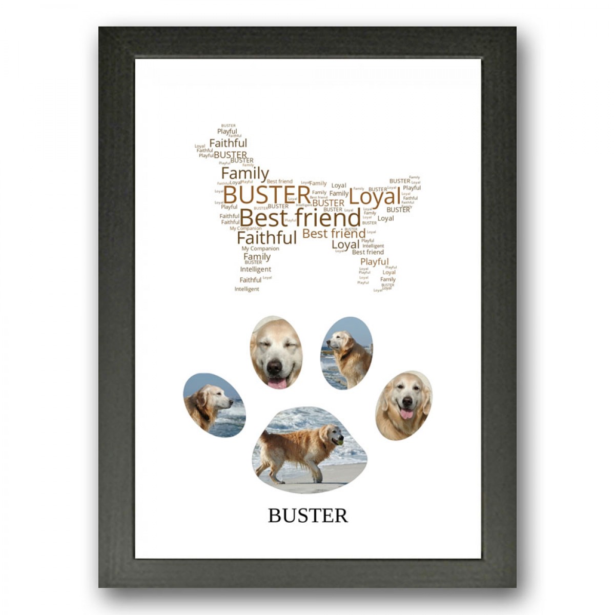 Golden Retriever Dog Photo Collage Gift | Golden Retriever Dog Photo